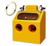 Armadietto sabbiatrice portatile, con interruttore a pedale e luce, per rimozione della ruggine del metallo, pulizia delle impurità e finitura dei dettagli
