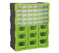 Armadietto Scatola 39 Cassetto - Hi-Vis Verde/Nero - Sealey APDC39HV Nuovo
