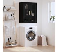 Armadietto sospeso in legno con spazio per montaggio a parete in camera da letto, armadio da parete senza tempo dal design elegante e ante in vetro per il soggiorno