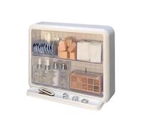 Armadietto sospeso per medicinali da bagno, montaggio a parete, facile installazione senza fori, perfetto per hotel e camere degli ospiti (34,5 x 12 x 26,5 cm)