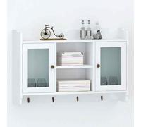 Armadietto sospeso porta DVD/Libri/Oggetti in MDF Bianco