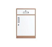 Armadietto sotto scrivania con serratura per archiviazione ufficio Supporto stampante mobile e armadio nizing per Home Office Bruin Color