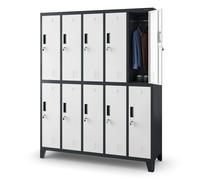 Armadietto spogliatoio Armadio metallico 10 Scomparti 172 cm x 136 cm x 45 cm