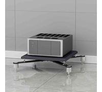 Armadietto stereo da pavimento con piedini ammortizzanti - Supporto AV durevole per una protezione ottimale delle apparecchiature audio e organizzazione