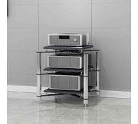 Armadietto stereo da pavimento con piedini ammortizzanti - Supporto AV durevole per una protezione ottimale delle apparecchiature audio e organizzazione