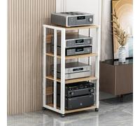 Armadietto stereo e supporto audio - Elegante supporto multimediale AV per sistemi HiFi - Rack stereo e soluzioni di archiviazione audio - perfetto per l'installazione di intrattenimento domestico