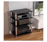 Armadietto Stereo Scaffalature Audiovisive Supporto Per Giradischi, Supporto Per Lettore Cd, Supporto Per Videoregistratore Stereo A 1, 2, 3 E 4 Livelli, Mobiletto Per Componenti Video, Supp