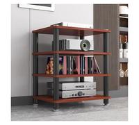 Armadietto Stereo Scaffalature Audiovisive Supporto Per Giradischi, Supporto Per Lettore, Rack Video A 4 Livelli, Supporto Per Console Stereo, Mobiletto Multimediale, Altoparlante, Amplifica