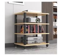Armadietto Stereo Scaffalature Audiovisive Supporto Per Giradischi, Supporto Per Lettore, Rack Video A 4 Livelli, Supporto Per Console Stereo, Mobiletto Multimediale, Altoparlante, Amplifica