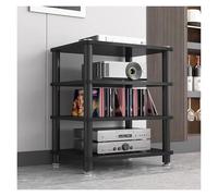 Armadietto Stereo Scaffalature Audiovisive Supporto Per Giradischi, Supporto Per Lettore, Rack Video A 4 Livelli, Supporto Per Console Stereo, Mobiletto Multimediale, Altoparlante, Amplifica