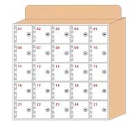 Armadietto trasparente per cellulare da parete, scatola di immagazzinaggio sicura per personale e studenti di fabbrica - Soluzione di deposito sicuro a 25 bit per telefoni e oggetti di valore