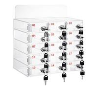 Armadietto trasparente per telefono, con serrature e chiavi, montaggio a parete per smartphone, ideale per uso in ufficio, soluzione di archiviazione sicura per dispositivi mobili