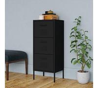 Armadietto verticale in metallo, con 3 cassetti, formato lettera, con gambe alte per casa e ufficio, elegante soluzione di archiviazione