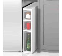 Armadietto verticale regolabile con 5 cassetti, compatto per piccoli spazi, design robusto per spazi ristretti, ideale per servizi igienici e stanze strette