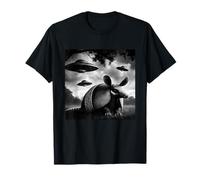 Armadillo Funny Graphic Selfie con UFO Strani Alieni Maglietta
