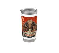 Armadillo Mangiare Ramen Noodles Ukiyo-e Carino Bicchiere termico in acciaio inox doppia parete