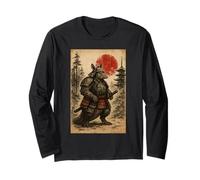 Armadillo Samurai Warrior Japanese Vintage Graphic Ukiyo-e Maglia a Manica