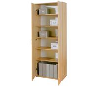 ARMADIO GALLO 2 ANTE + 5 RIPIANI 70x34x189H CM LAMINATO FINITURA ROVERE INTER LI
