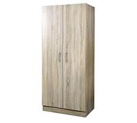 Armadio 2 Ante GAIA color rovere. In legno truciolare, stile moderno. Cm. 80x50x180h