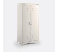 Armadio 2 ante in metallo acciaio, Hiba Beige TU