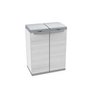 Armadio 2 ante per differenziata Ecoline 2 Sequoia 110l 68x39x89 cm Grigio - Chiaro