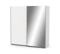 ARMADIO 2 ANTE SCORREVOLI "GHOST" CON SPECCHIO BIANCO 194,4X59,9X203 CM