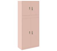 Armadio 2 pz Rosa 90 x 40 x 210 cm Acciaio Bloccabile | Acciaio resistente alla corrosione, serrature a camme, porte bloccabili, uso interno, montaggio richiesto, 20 kg per ripiano