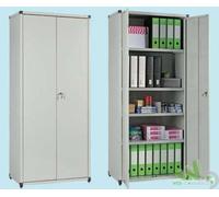 ARMADIO 2 SPORTELLI 4 RIPIANI TUTTOPIANI METALLICO ACCIAIO 183X44X80 SERRATURA