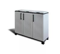 Pattumiera per Raccolta Differenziata 3 Posti con Ante cm 102X37X90 h ARTPLAST