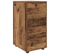 Armadio 40 x 48 x 81 cm Legno Ingegnerizzato con 3 Cassetti | Design minimalista, regolazione altezza, guide a sfera, piedi a cimabella, colore legno vecchio