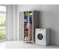 Armadio 8 Ripiani 80x44x182 cm Keter Gulliver Multispace XL Sabbia e Beige