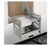 Armadio a 2 ripiani estraibili in acciaio inox salvaspazio per spezie da cucina soluzione di archiviazione per una nizzazione efficiente (armadio 800)