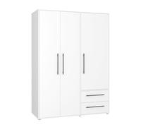 Armadio a 3 ante battenti FATHIE con 3 cassetti, in laminato. LAP 145x200x59 cm.