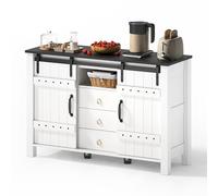 Armadio a buffet, per caffè, bar, piano di lavoro, ante scorrevoli, cassetti, cucina, stile rustico, protezione antiribaltamento, piedini in metallo, guida silenziosa, sala da pranzo, soggiorno