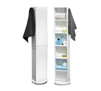 Armadio a colonna girevole - 6 spazi interni + 1 specchio + 2 appendiabiti - color : BIANCO