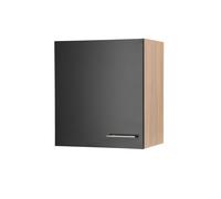 Armadio Pensile 50 CM Rovere Ruvido-Segato Bianco/Grigio/Nero Merle respekta