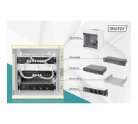 Armadio a muro Digitus 10 pollici kit rete 6U 8 porte Gigabit