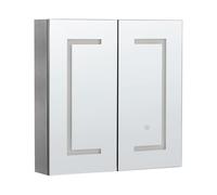 Armadio a muro per specchio da bagno MAZARREDO LED 60 cm 60 cm Nero