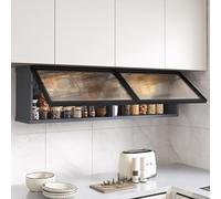 Armadio a parete in alluminio con porta a s e LightSpace-Savingfor Bagno Cucina e Soggiorno Trucco