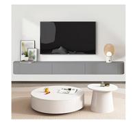Armadio a parete moderno con cassetti e storage da parete montato intrattenimento multimediale per camera da letto, 160 cm, colore: grigio