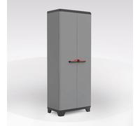 ARMADIO A RIPIANI MOD. STILO IN RESINA CM 68X39 H.173 GRIGIO SCURO E NERO