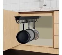 Armadio a scorrimento scorrevole-molla estendibile per estrazione, portapacchi con ganci per mobili 26-56 cm Associazioni estraibili a gancio di guardaroba in acciaio inossidabile (46 cm/18.11