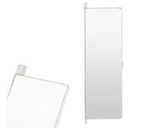 Armadio a specchio girevole a tutta lunghezza nero push-pull nascosto design pieghevole integrato 110 cm - spogliatoio elegante e salvaspazio essenziale (colore: bianco)