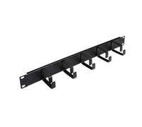 Armadio accessorio 19", pannello 1U, 5 anelli; ideale per organizzare e gestire apparecchiature in reti e telecomunicazioni.