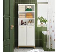 Armadio alto da bagno con 2 cesti portabiancheria, bianco, dimensioni 65 x 32 x 170 cm, arredo bagno, organizer bagno, accessori estivi per il bagno Noi prendiamo parte alle procedure OSS. Tutte le fa