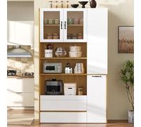 Armadio alto multifunzionale da 200 cm, credenza moderna