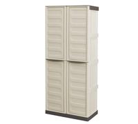 Armadio Alto Porta scope per Esterno Terrazzo Tuttopiani Mobile Ripiani Resina