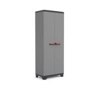 Armadio Alto Stilo 3 Ripiani Regolabili Grigio Scuro 68x39x173 H Cm