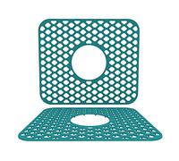 Armadio angolare da cucina in silicone, pieghevole, resistente al calore, antiscivolo, accessorio a griglia, grigio, per il lavello in porcellana in acciaio inox, protezione dal vento (verde, A)
