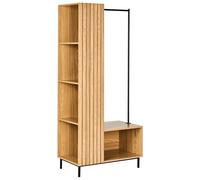 Armadio aperto 5 ripiani MDF Scaffale aperto per vestiti Marrone chiaro